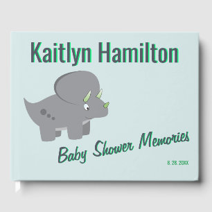 Cute Dinosaur   Baby Shower Guest Book