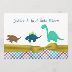 Cute Dinosaur Baby Shower Invitation