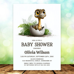 Cute Dinosaur Baby Shower Invitation