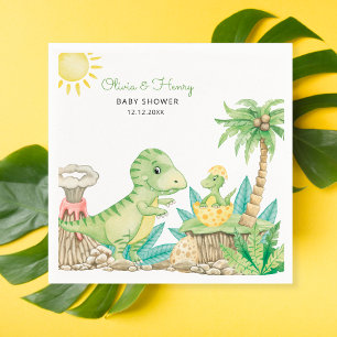 Cute Dinosaur Baby Shower Napkin