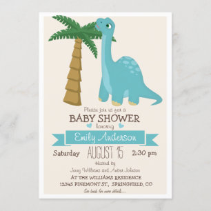 Cute Dinosaur Baby Shower or Sprinkle Invitation