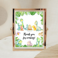 Cute Dinosaur Baby Shower Thank You for Coming