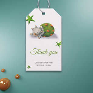 Cute Dinosaur Baby Shower Thank You Gift Tags