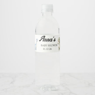 Cute Dinosaur Baby Shower Water Bottle Labels