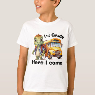 Cute Dinosaur Back To School Boy's T-Shirt