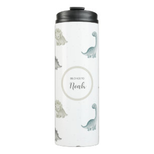 Cute Dinosaur Back To School Personalised Thermal Tumbler