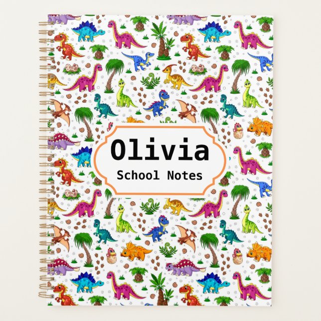 Cute Dinosaur Back to School Planner (Front)