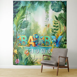 Cute Dinosaur Backdrop Tapestry