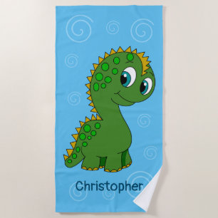 Cute Dinosaur Beach Towel