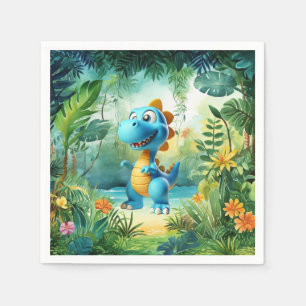 Cute Dinosaur Birthday Napkins