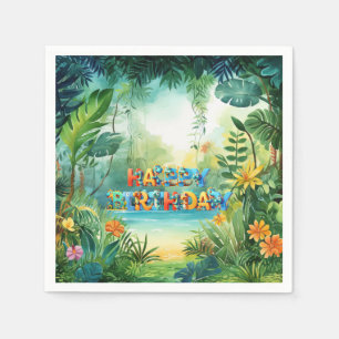 Cute Dinosaur Birthday Napkins