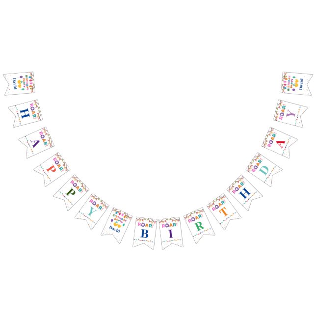 Cute Dinosaur birthday party themed decoration  Bunting (All)