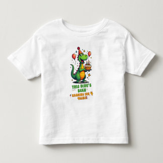 Cute Dinosaur Birthday Shirt for 4-Year-Olds