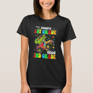 Cute Dinosaur Boys Kids Goodbye 1st Grade Hello 2n T-Shirt