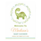 Cute Dinosaur Brontosaurus Boy Baby Shower Welcome
