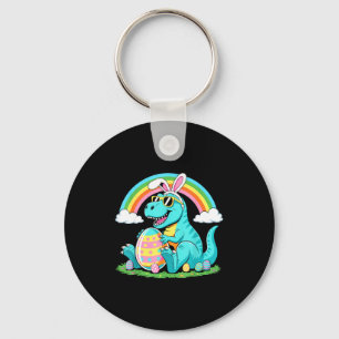 Cute Dinosaur Bunny Egg Happy Eastrawr T Rex Boys Key Ring