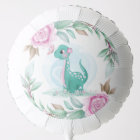 Cute Dinosaur Butterfly Peony Baby Shower Balloon