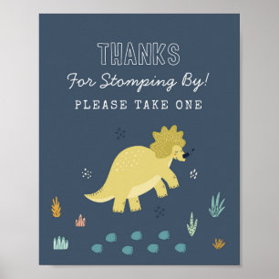 Cute Dinosaur Cards and Gifts Party Sign