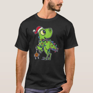 Cute Dinosaur Christmas Eve Decoration Party T-Shirt