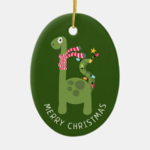 Cute Dinosaur Christmas Photo