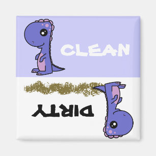 Cute Dinosaur Clean Dirty Dishwasher Magnet