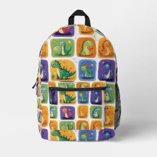 Cute Dinosaur Collage Pattern – Fun & Playful Dino Printed Backpack