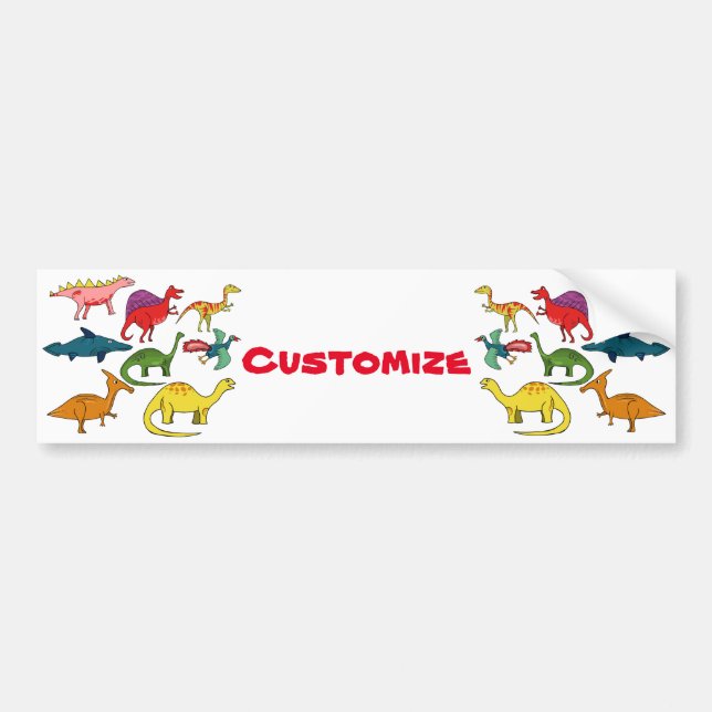 Cute Dinosaur Collection Thunder_Cove Bumper Sticker (Front)