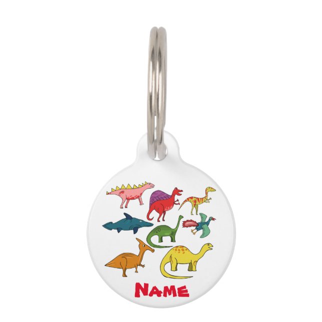 Cute Dinosaur Collection Thunder_Cove Pet Tag (Front)