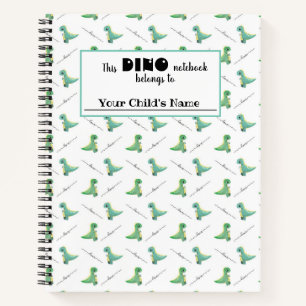 Cute dinosaur custom boys notebook