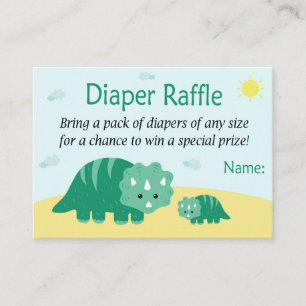 Cute Dinosaur Diaper Raffle Tickets