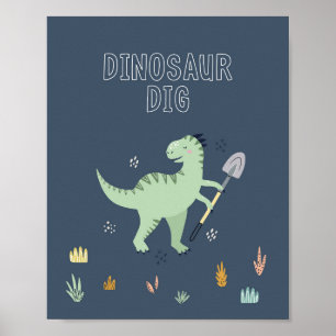 Cute Dinosaur Dig Sign