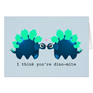 Cute Dinosaur &#39;dino-mite&#39; anniversary card