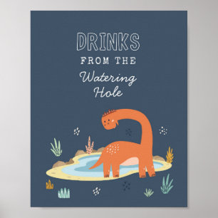 Cute Dinosaur Drink Sign