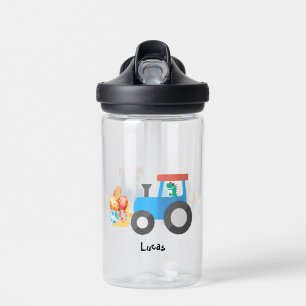 Cute dinosaur egg Construction truck Back 2 School Water Bottle