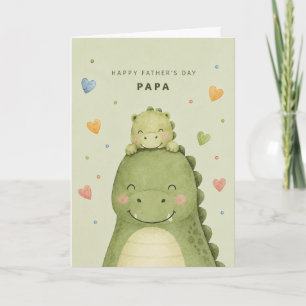 Cute Dinosaur Father's Day Greeting Card
