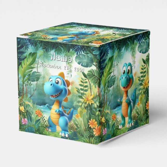 Cute Dinosaur Favour Box (Front Side)