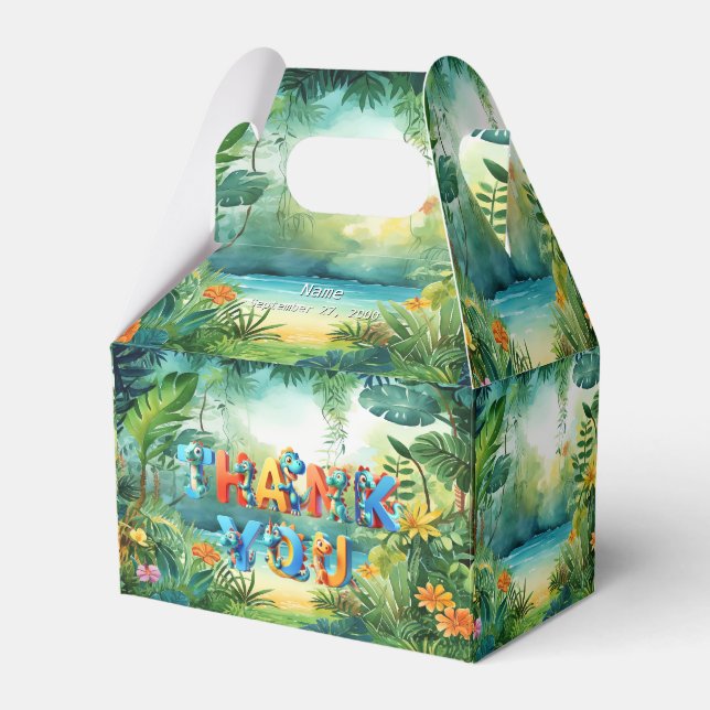 Cute Dinosaur Favour Box (Front Side)