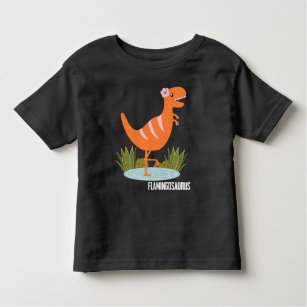 Cute Dinosaur Flamingo Reptiles Zoo Animal Lover Toddler T-Shirt