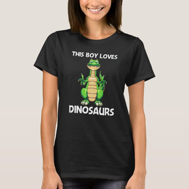 Cute Dinosaur For Boys Kids Dino Extinct Dinosaur  T-Shirt (Front)
