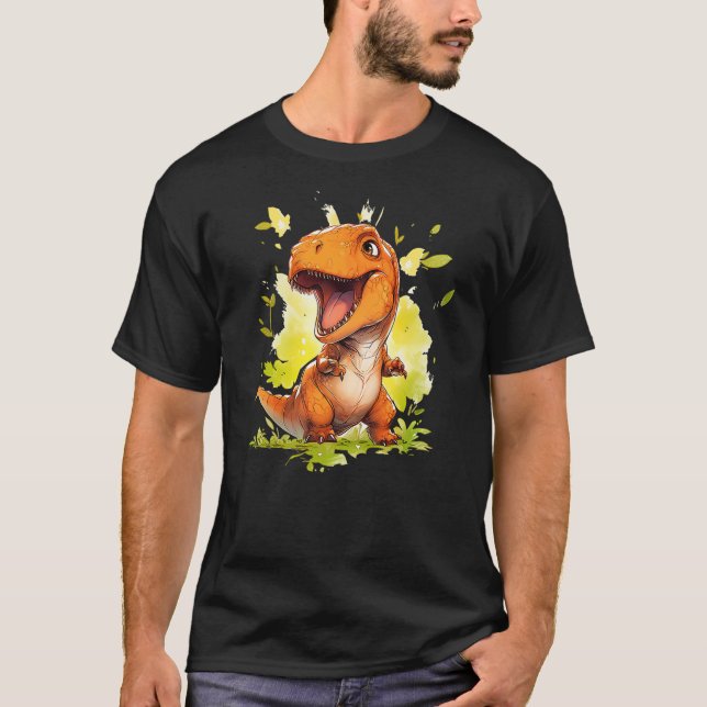 Cute dinosaur funny dinosaur lover baby T-rex T-Shirt (Front)