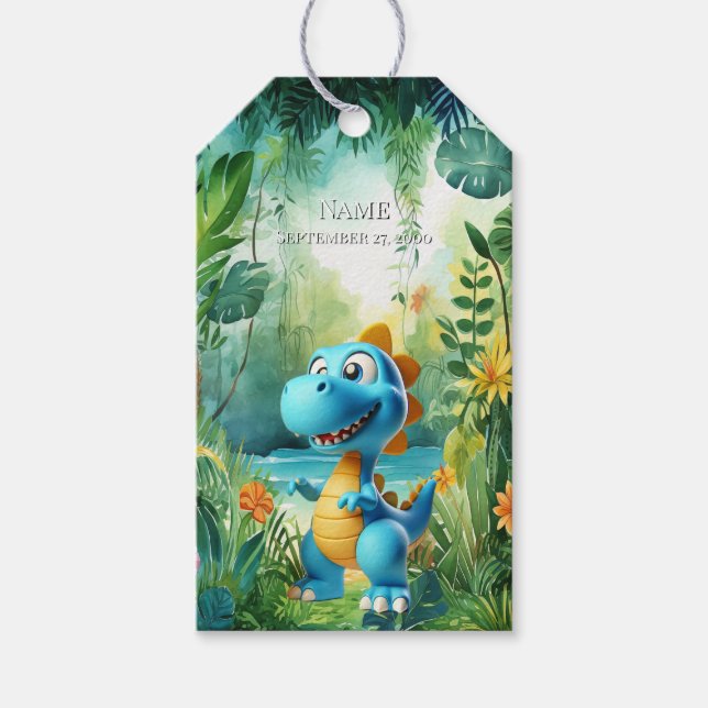 Cute Dinosaur Gift Tag (Front)