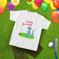 Cute Dinosaur Golf Themed Kids Birthday 