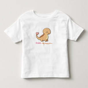 Cute Dinosaur Granma My Safe Place Toddler Shirt