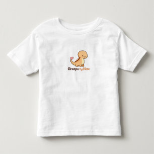 Cute Dinosaur Granpa My Hero Toddler T-Shirt   Gra