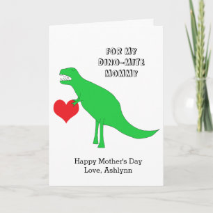 Cute Dinosaur Happy Mother's Day From Child Card