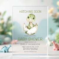 Cute Dinosaur Hatching Soon Baby Shower
