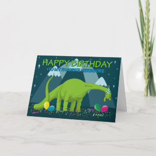 Cute Dinosaur Herbivore, Birthday Card