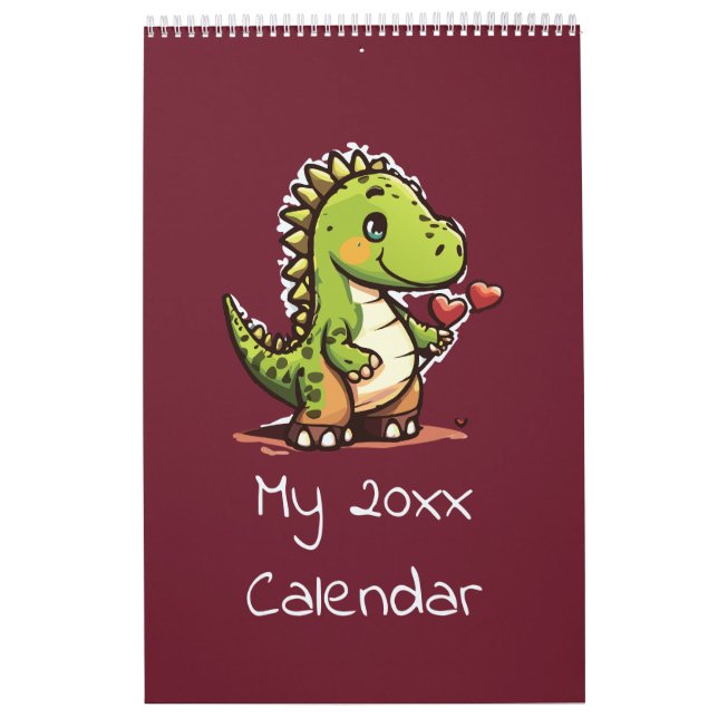 Cute Dinosaur Illustrations Calendar (Cover)