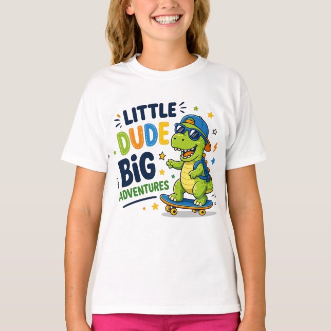 Cute Dinosaur Kids T-Shirt (Front)