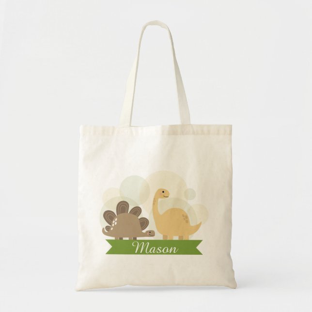Cute Dinosaur Kids Tote Bag (Front)